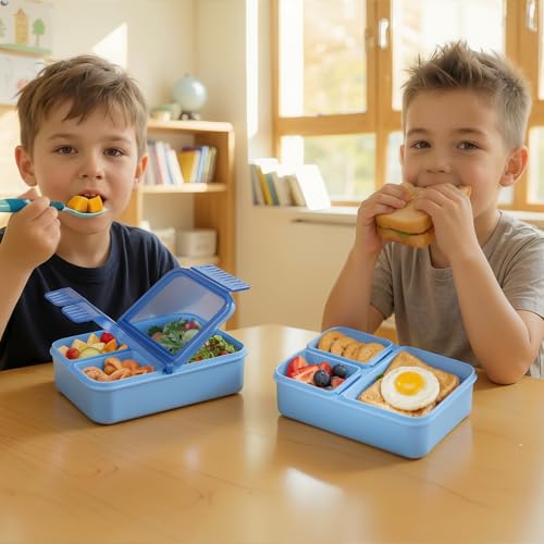 Image of WyfKyd 2PACK Snack Box Container Set for Kids Adults Food Bento Lunch Box