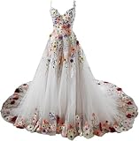 BaoWw Women's 3D Flower Wedding Dresses A Line...