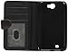Black Flip Wallet Leather Case Cover Stand for SamsungGalaxy Note 2 II N7100