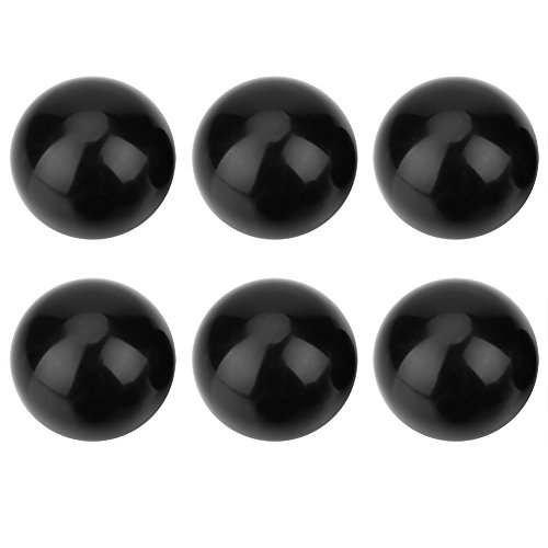 Round Handle Ball Knob, 6Pcs Black M12 Threaded 40mm Diameter Round Handle Ball Knob for Machine Tools