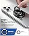 ANEWSIR Magnetic Phone Ring MagSafe Phone Grip, Magnetic Cell Phone Stand Holder Finger Ring [Super Magnet] [360 Rotation] [Double Bracket] Compatible with iPhone 17/16/15/14/13/12 Series - Black