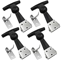 4 Stück Haubenhalter Gummi, Haubenverschluss Gummi, T Griff Spannverschluss Gummi Halterung, Haubenhalter Universal, Motorhauben Verschlüsse Für Werkzeugkasten Fahrzeugmotor Motorhaube, Schwarz