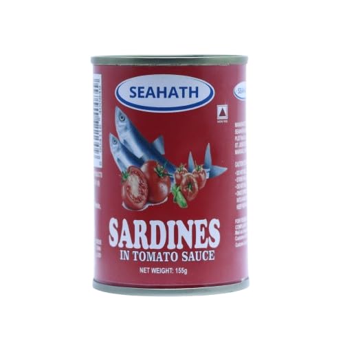 Canned Sardine | Balanced & Nutritious | Tomato Sauce | Whole Fish Ready to Eat | 155g | Pack of 12