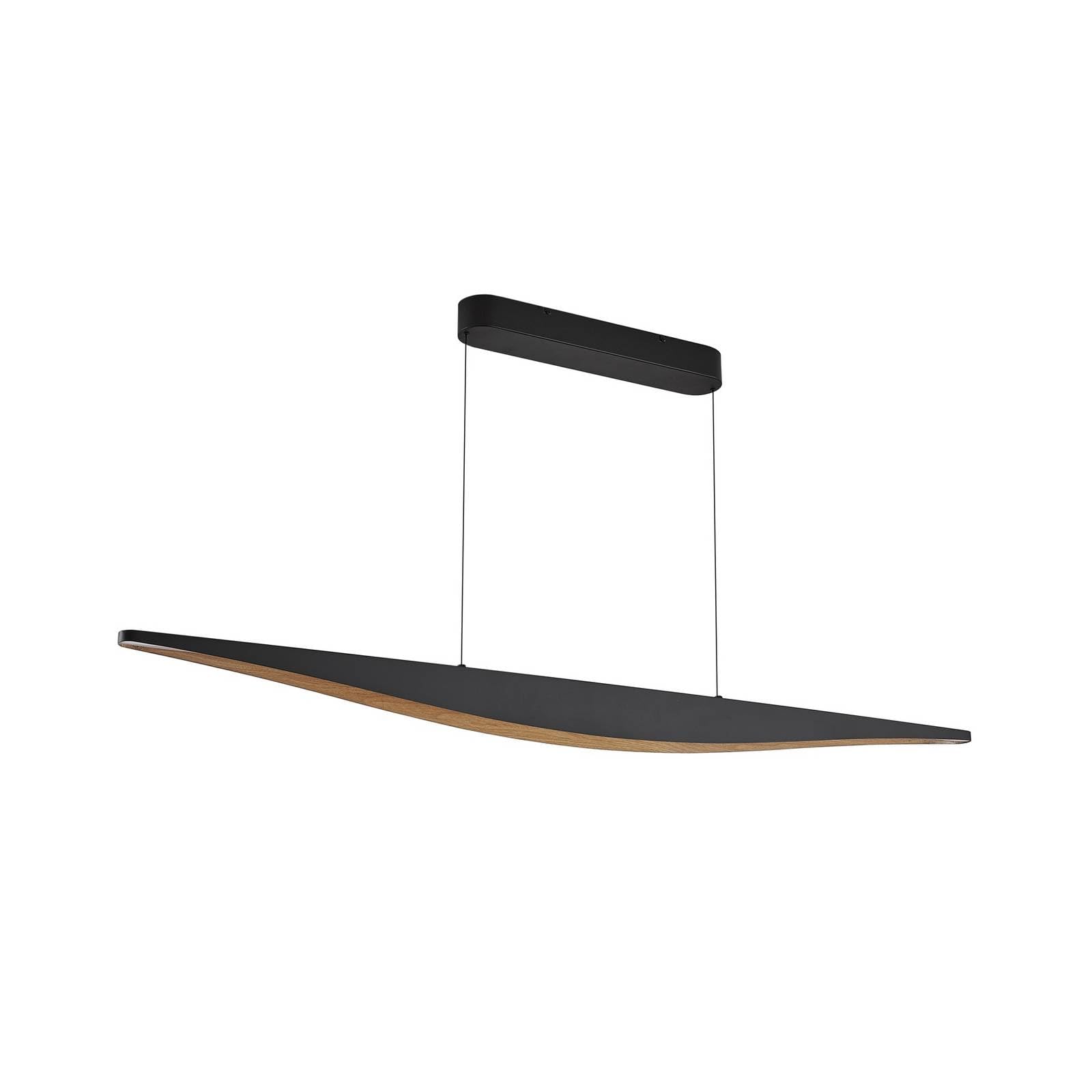Lucande Led Pendant Light Clavit, Black, 140 Cm, Dimmable