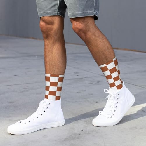 Image of Checkered Socks, Cute Socks for Women for Travel, Running, Daily