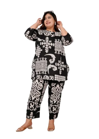 Cord Set for Women Cotton |Plus Size A Line Kurta Set Stylish | Ethnic Dress Kurti Sets | Printed Dresses for Woman | Long Sleeves