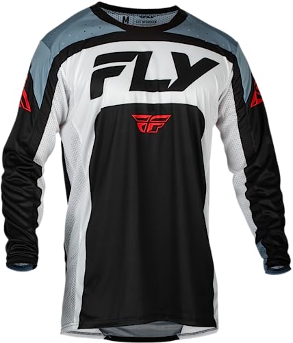 Fly Racing Lite 2024 Motocross Jersey, black/white/grey, S