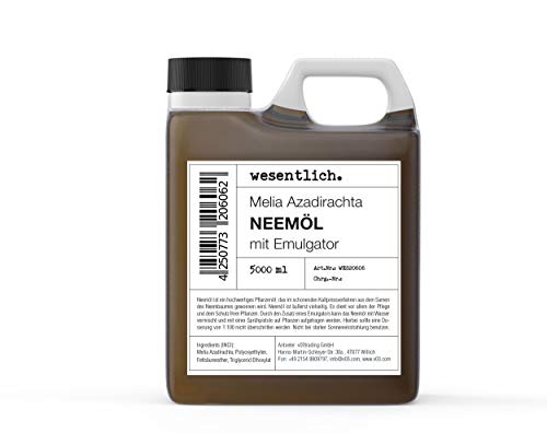 wesentlich. Esencial. Aceite de nim con emulsionante 5000 ml – Listo para Uso inmediato