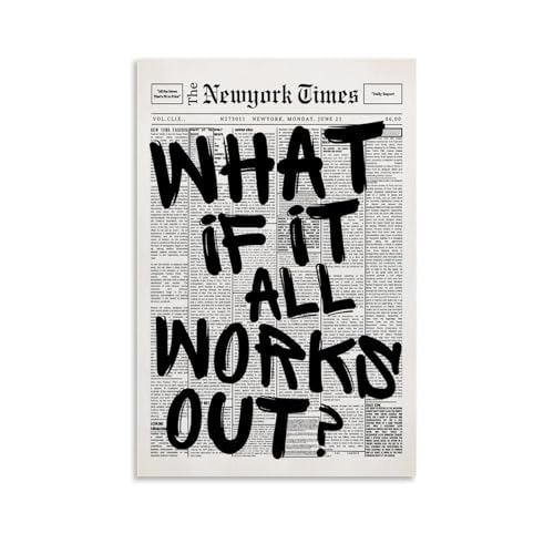 Retro Black And White Newspaper Poster What If It All
