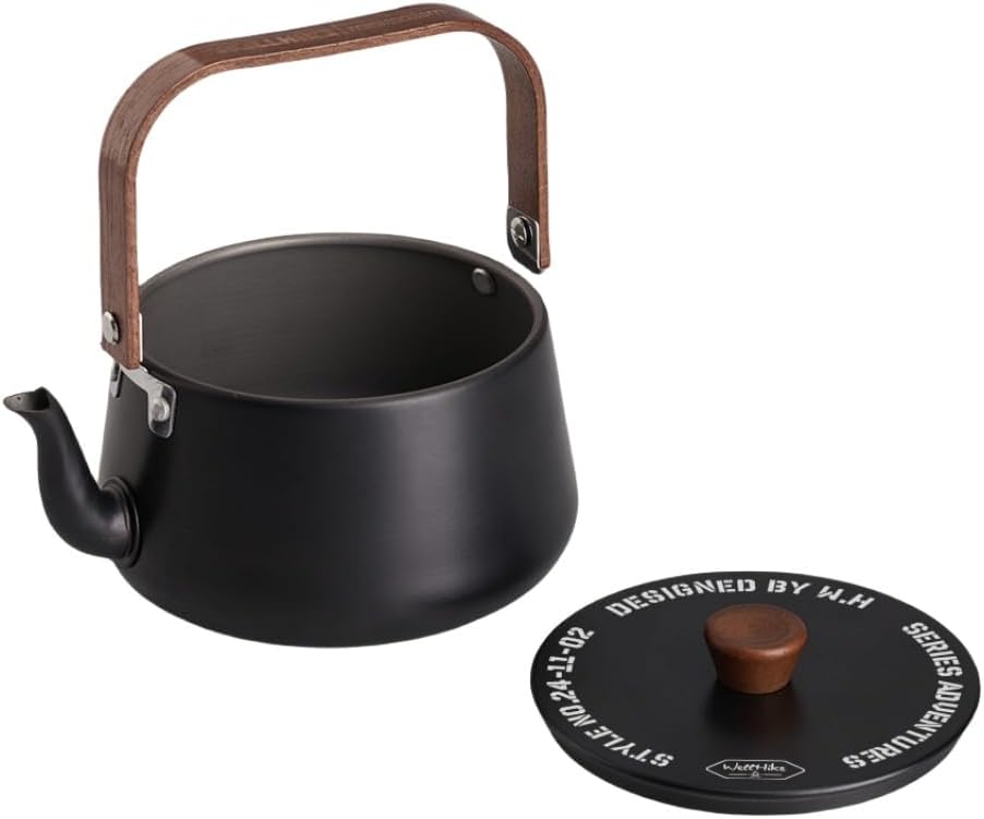 XPPXキャンプケトル、アウトドアクッカー、ポータブル多機能直火超軽量、1.1リットルアウトドア 水を素早く沸騰させる キャンプやバ