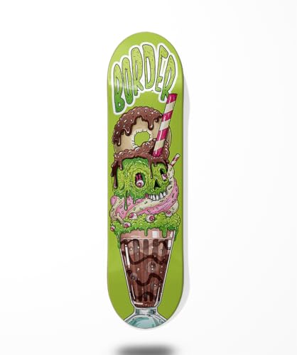 Border monopatín Skate Skateboard Deck Tabla - Ice Cream Green 8.5