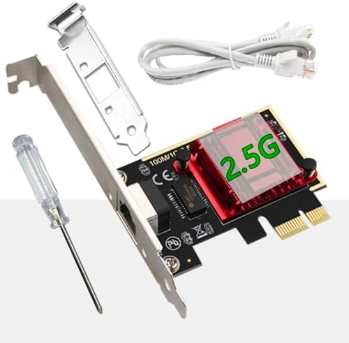 Amazon.com: 2.5GB RJ45x2 Port PCIe NIC Network Card for pc Switch ...