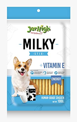 JerHigh Milk Stix StickYoung Adult Dog Treats, 100 Grams