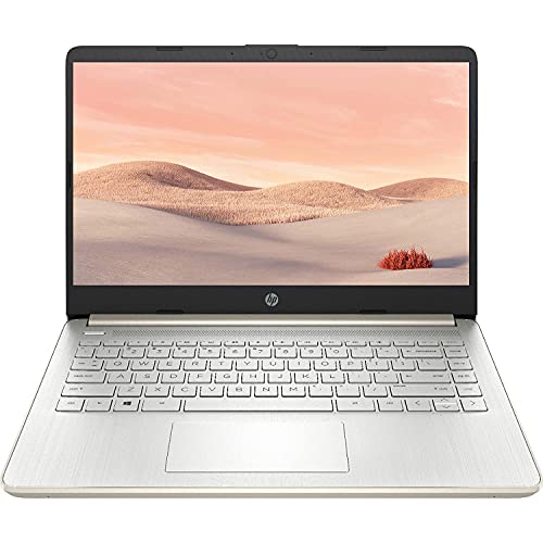 Image of 2021 Newest HP Premium 14-inch HD Laptop, Intel Dual-Core Processor Up to 2.8GHz, 16GB RAM, 64GB eMMC Storage, Webcam, Bluetooth, HDMI, Wi-Fi, Gold, Windows 10 with 1 Year Microsoft 365 (Renewed)