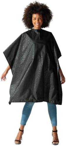 Betty Dain Black Jaguar Bleach-Proof All Purpose Styling Cape