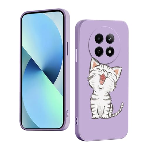 WOKEZ Silikonskal för Realme 12 Plus 5G - Kattunge Lila 07