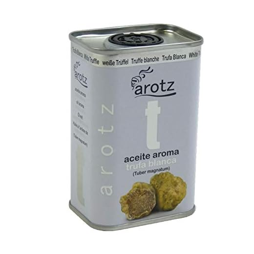 Aceite aroma de trufa blanca. Lata de aceite trufado de 200ml. Acompaña cualquier plato, toque gourmet. Aceite de oliva aromatizado con trufa