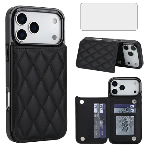 Étui iPhone 17 Pro Max 6.9" Asuwish avec protège-écran verre et porte-carte