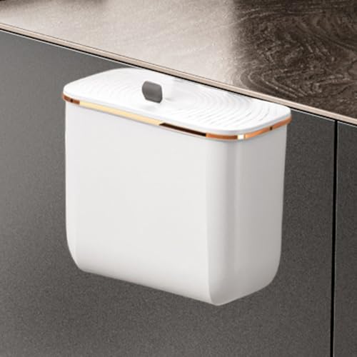 Quorvex Papelera De Pared,Cubo De Basura Para Cocina Papelera Pequeña - Contenedor De 7L Con Bolsas Y Ahorro De Espacio - Para Encimera Cuarto de Baño