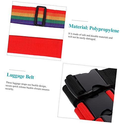 Yardenfun 3 peças com cordas de liberação, cinto elástico para serviço de viagem, colorido, conector