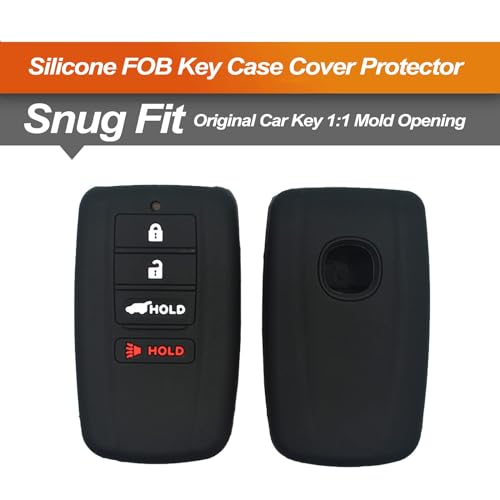 Protection clé Acura silicone noir étui télécommande 4 boutons