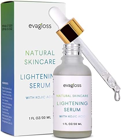Evagloss Skin Lightening Serum with Kojic Acid - Skin Whitening & Brightening Beauty Care Cream For Body Face Neck Bikini Sensitive Areas & All Skin Types - Dark Spot Corrector by Evagloss
