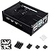 Price comparison product image Bruphny Case for Raspberry Pi 4 with Fan, 4 pcs Heatsinks for Raspberry Pi 4 Model B (Pi 4 Board Not Included)