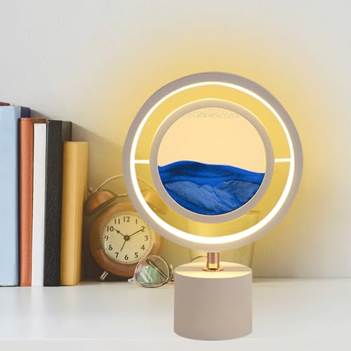 Lampe de bureau sable mouvant USB avec éclairage LED paysage chinois - 3
