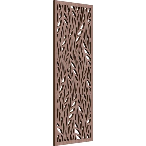 Image of Ortonville Decorative Pierced Fretwork Wood Wall Panels, 11 3 /8 inchW x 29 3 /8 inchH x 3 /8 inchT, Walnut