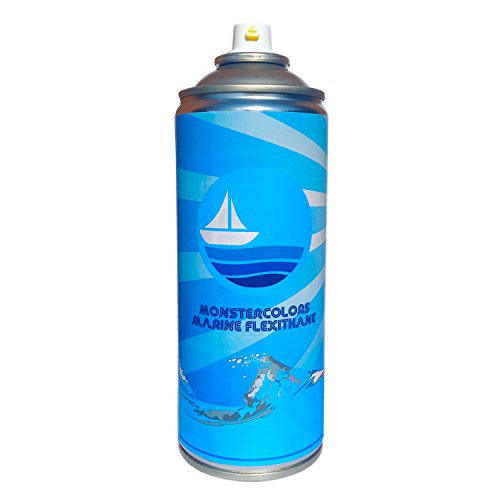 PVC Flexithane Flexible Marine Spray Paint - For PVC Inflatable Boats Dinghy RIB (RAL 9011 Graphite black)