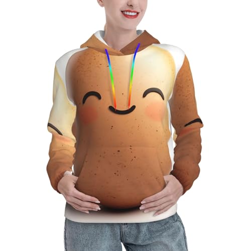 Sweat à capuche femme EdWal imprimé œuf mignon avec poche