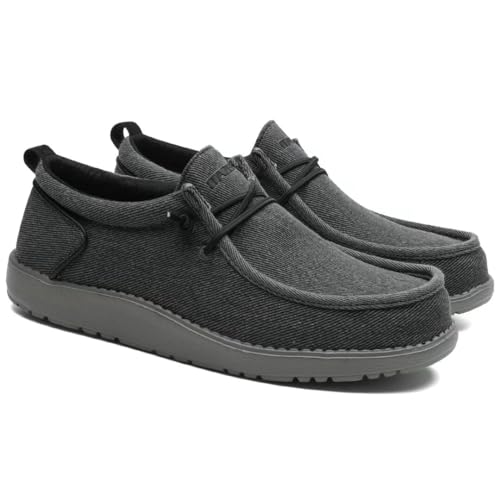 Image of 1TAZERO Men Slip On Shoes Loafer with Arch Support Insoles,Men Casual Shoes for Plantar Fasciitis | Wide Fit Design, Arch Support Footbed, Ideal for Plantar Fasciitis Relief, Lightweight All-Day Comfort Walking Shoes
