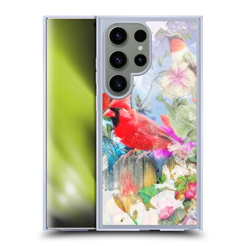 Coque Samsung S24 Ultra 5G MagSafe gel flexible protection motif fleur oiseau