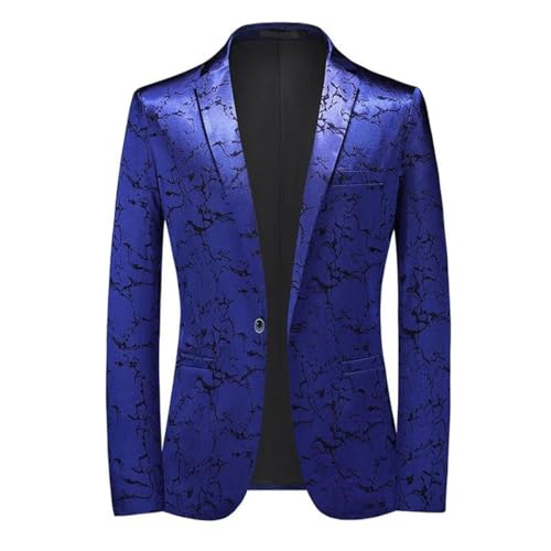Men's Long Sleeve Suit Jacket Slim Coat Single Button V-Neck Blazers2