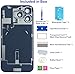 16 Pro Max Back Glass Replacement for iPhone 16 Pro Max Back Cover Glass (6.9 Inches) with Pre-Installed Tape + Installation Instruction + Repair Tools (Desert Titanium-with Flex Cable)