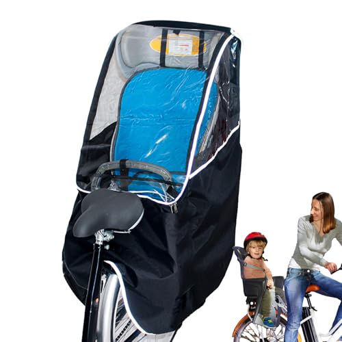 jamgeery Cubierta Para Asiento Trasero De Bicicleta - Protector Contra Viento Para Asiento Infantil Trasero,Protección Portátil Contra Lluvia Y Viento Para Actividades Al Aire Libre Como Camping
