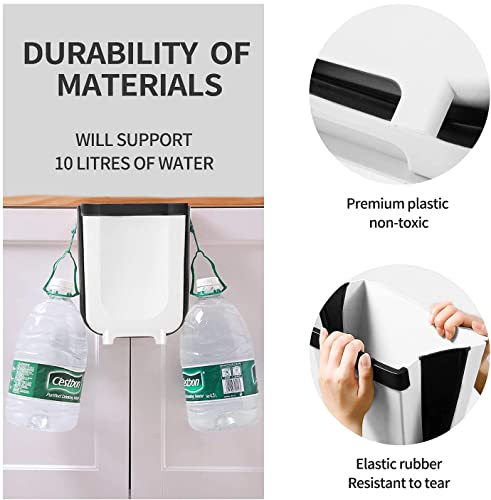 Caneca de basura plegable para cocina blanca 9L miniatura 4