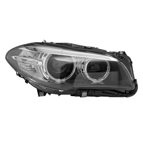 Headlight Assembly Compatible With For BMW 5 F10 F18 Xenon 528i 535i 550i M5 2014-2017 Xenon Headlight Adaptive Headlamp, Black Housing Car Head Light Replacement (Right)