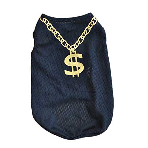 Clopon Pets Cute Pinted Shirts Soft T-Shirt for Small Medium Dogs Cats Pet Clothes Puppy Breathable Apparel Black