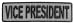 Vice President Patch 3.5 Inch Reflective - 3.5x1 inch. Embroidered Iron on Patch