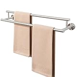 Alise Double Towel Bar Brushed Nickel,24' Towel Racks for Bathroom Wall Mounted,Bathroom Towel Rack SUS304 Stainless Steel Bathroom Towel Holder Quick Drying Hand Towel Holder Towel Bar for Walls