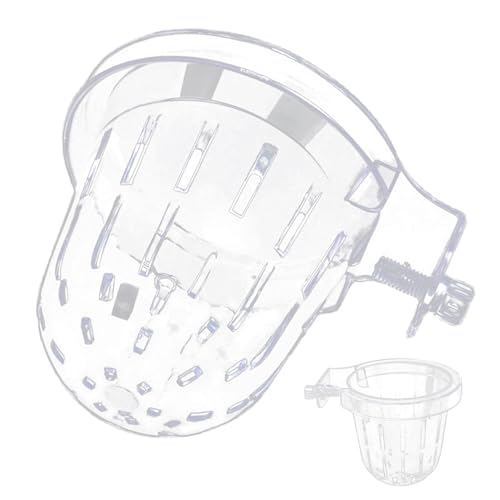 Samuliy Maceta de acuario transparente – Maceta colgante acuática – Soporte para plantas de acuario, colgantes superiores, maceta de acuario con agujero para decoración de características de agua