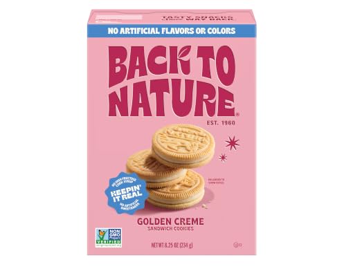 Image of Back To Nature, Cookies Sandwich Creme Golden, 8.3 Ounce