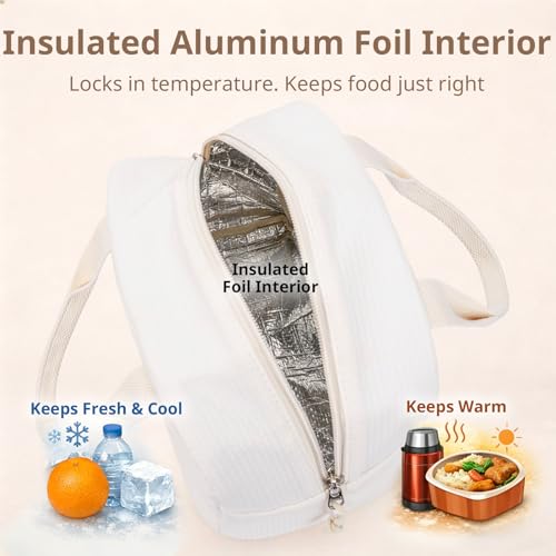 Image of LOVELYWIND Lunch Box for Women Cute Lunch Bags for Women Lunch Tote Bags Reusable Insulated Lunch Box Large Capacity Reusable Insulated Cooler for Work or Travel Gifts or Beach