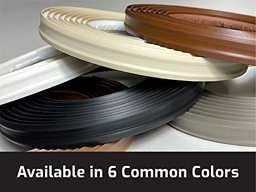 Instatrim 1/2 Inch (Covers 1/4" Gap) Flexible, Self-Adhesive, Caulk and Trim Strips for Floors, Ceilings, Countertops and More (White, 10ft Long, 2 Pack)