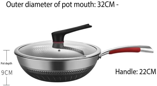 316 Stainless Steel Frying Pan Non Stick Household Cooking Pot