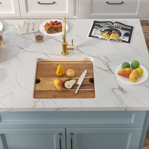 Image of 17 inchx17 inch Gold Bar Prep Sink Undermount Workstation | Brushed Gold NANO-PVD 16 Gauge T304 Stainless Steel Single Bowl Under Counter Basin for RV Kitchen Wet Bar Prep Station