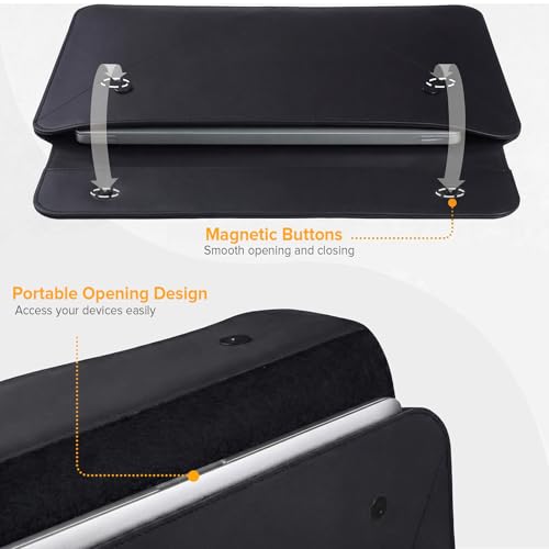 Image of UPERFECT Protective Laptop Case 15.6'' Laptop Sleeve Compatible with MacBook Air M5 A3448 M4 A3241 M3 A3114 M2 A2941 2026-2023, 15.6'' Tablet and Laptop, Polyester Protective Sleeve Bag