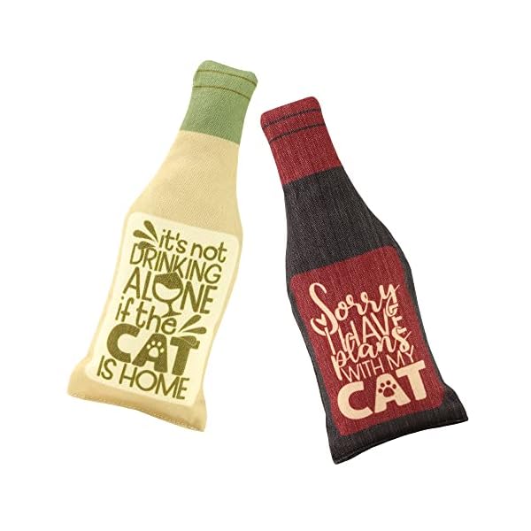 Wine bottle catnip toys for cats and kittens plush wine bottle - funny cat toy moscato and catbernet - cat nip toy for wine drinking cat moms and dads - image 3