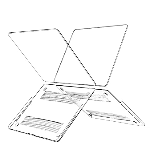 Belk Funda Compatible con MacBook Pro 14 Pulgadas M2 2023 2022 2021 con M1 Pro / M1 MAX Chip A2779 A2442, Delgado Plástico Carcasa Rígida & Cubierta de Teclado & Protector de Pantalla, Transparente